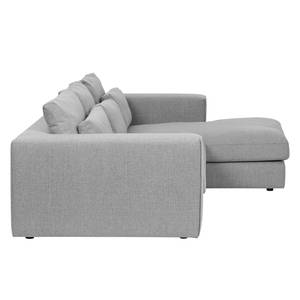 Ecksofa Columbia Webstoff Stoff Valura: Grau - Longchair davorstehend rechts