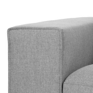 Ecksofa Columbia Webstoff Stoff Valura: Grau - Longchair davorstehend rechts