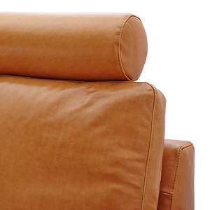 Ecksofa Concept101-M Echtleder - Cognac - Longchair davorstehend rechts - Mit Kopfstütze