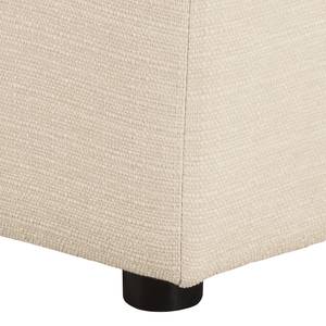 Ecksofa Coolock Webstoff Creme - Ottomane davorstehend links