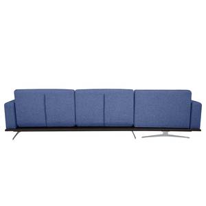 Ecksofa Copperfield I mit Schlaffunktion Webstoff - Stoff Bora: Blau - Longchair davorstehend links