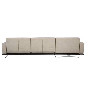 Ecksofa Copperfield I mit Schlaffunktion Webstoff - Stoff Parsa: Beige-Grau - Longchair davorstehend links