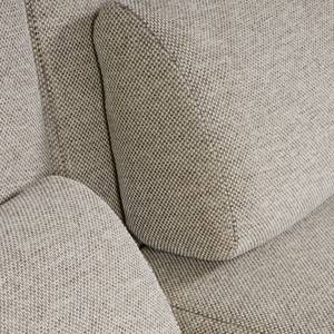 Ecksofa Copperfield I mit Schlaffunktion Webstoff - Stoff Parsa: Beige-Grau - Longchair davorstehend rechts