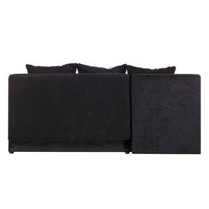 Canapé d'angle Cosi (convertible) Microfibre noire Méridienne pouvant être installée des 2 côtés