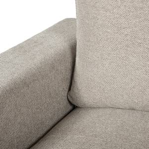 Ecksofa Crandon (mit Schlaffunktion) Webstoff - Stoff Parsa: Beige-Grau - Longchair davorstehend links