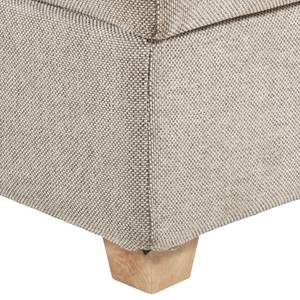 Canapé d'angle Crandon Avec fonction couchage - Tissu - Tissu Parsa : Beige-Gris - Méridienne courte à gauche (vue de face)