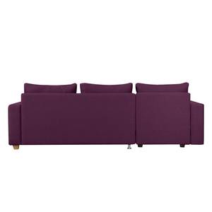 Ecksofa Crandon (mit Schlaffunktion) Webstoff - Stoff Zahira: Aubergine - Longchair davorstehend links