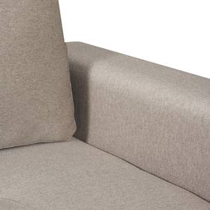 Ecksofa Crandon (mit Schlaffunktion) Webstoff - Stoff Zahira: Beige-Grau - Longchair davorstehend links