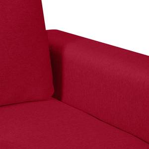 Canapé d'angle Crandon Avec fonction couchage - Tissu - Tissu Zahira : Rouge - Méridienne courte à gauche (vue de face)
