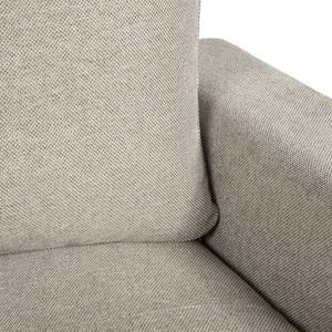 Ecksofa Crandon (mit Schlaffunktion) Webstoff - Stoff Parsa: Beige-Grau - Longchair davorstehend rechts