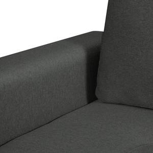 Ecksofa Crandon (mit Schlaffunktion) Webstoff - Stoff Zahira: Anthrazit - Longchair davorstehend rechts