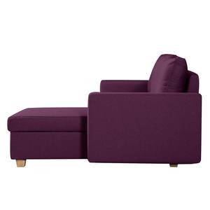 Ecksofa Crandon (mit Schlaffunktion) Webstoff - Stoff Zahira: Aubergine - Longchair davorstehend rechts