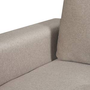 Ecksofa Crandon (mit Schlaffunktion) Webstoff - Stoff Zahira: Beige-Grau - Longchair davorstehend rechts