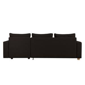 Ecksofa Crandon (mit Schlaffunktion) Webstoff - Stoff Zahira: Braun - Longchair davorstehend rechts