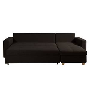 Ecksofa Crandon (mit Schlaffunktion) Webstoff - Stoff Zahira: Braun - Longchair davorstehend rechts