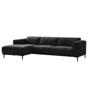 Ecksofa Crawford I Webstoff Webstoff Saia: Anthrazit - Breite: 285 cm - Longchair davorstehend links