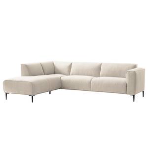 Ecksofa Crawford Iii Webstoff Webstoff Saia: Beige - Ottomane davorstehend links