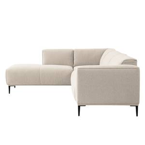 Ecksofa Crawford Iii Webstoff Webstoff Saia: Beige - Ottomane davorstehend links