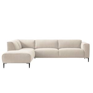 Ecksofa Crawford Iii Webstoff Webstoff Saia: Beige - Ottomane davorstehend links