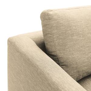 Ecksofa Mailín Webstoff Creme - Longchair davorstehend links