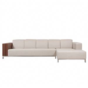 Ecksofa CX Webstoff Stoff Andra: Beige - Longchair davorstehend rechts