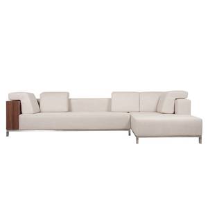 Ecksofa CX Webstoff Stoff Andra: Beige - Longchair davorstehend rechts