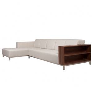 Ecksofa CX Webstoff Stoff Andra: Beige - Longchair davorstehend links