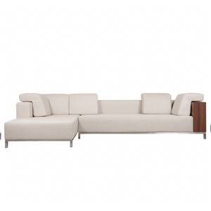 Ecksofa CX Webstoff Stoff Andra: Beige - Longchair davorstehend links