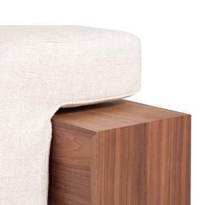 Hoekbank CX geweven stof Stof Andra: Beige - Longchair vooraanzicht links