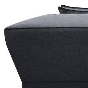 Canapé d'angle Dallas Tissu Tissu Milan : Anthracite - Méridienne courte à gauche (vue de face)