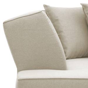 Hoekbank Dallas geweven stof Stof Selva: Beige - Longchair vooraanzicht links