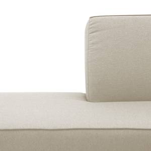 Canapé d'angle Dallas Tissu Tissu Selva : Beige - Méridienne courte à gauche (vue de face)