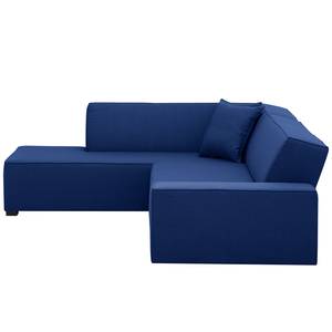 Canapé d'angle Dallas Tissu Tissu Ramira : Bleu - Méridienne courte à gauche (vue de face)