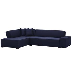 Ecksofa Dallas Webstoff Webstoff Milan: Dunkelblau - Longchair davorstehend links