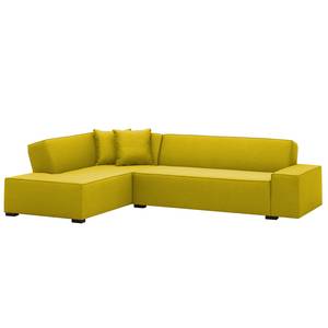 Ecksofa Dallas Webstoff Webstoff Milan: Gelb - Longchair davorstehend links