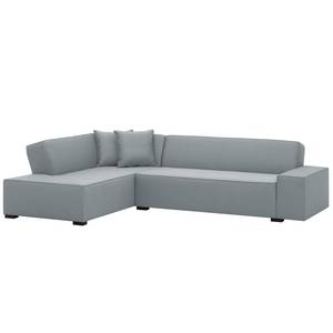 Ecksofa Dallas Webstoff Stoff Selva: Grau - Longchair davorstehend links