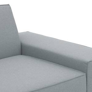 Ecksofa Dallas Webstoff Stoff Selva: Grau - Longchair davorstehend links