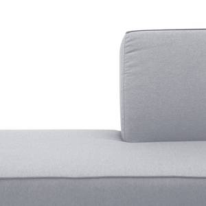 Canapé d'angle Dallas Tissu Tissu Milan : Gris clair - Méridienne courte à gauche (vue de face)