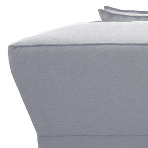 Canapé d'angle Dallas Tissu Tissu Milan : Gris clair - Méridienne courte à gauche (vue de face)