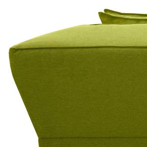 Canapé d'angle Dallas Tissu Tissu Ramira : Citron vert - Méridienne courte à gauche (vue de face)