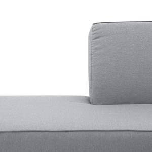 Ecksofa Dallas Webstoff Stoff Ramira: Silber - Longchair davorstehend links