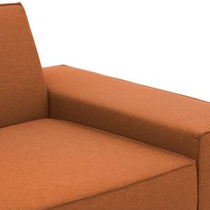 Ecksofa Dallas Webstoff Webstoff Milan: Rostbraun - Longchair davorstehend links