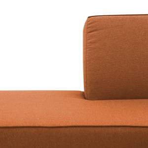 Ecksofa Dallas Webstoff Webstoff Milan: Rostbraun - Longchair davorstehend links