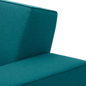 Canapé d'angle Dallas Tissu Tissu Ramira : Turquoise - Méridienne courte à gauche (vue de face)