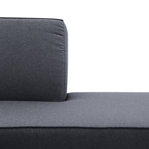 Canapé d'angle Dallas Tissu Tissu Milan : Anthracite - Méridienne courte à droite (vue de face)