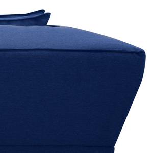 Ecksofa Dallas Webstoff Stoff Ramira: Blau - Longchair davorstehend rechts