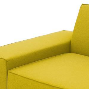 Ecksofa Dallas Webstoff Webstoff Milan: Gelb - Longchair davorstehend rechts