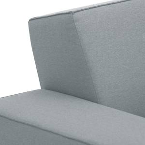 Ecksofa Dallas Webstoff Stoff Selva: Grau - Longchair davorstehend rechts