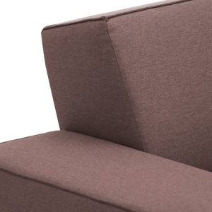 Ecksofa Dallas Webstoff Webstoff Milan: Grau-Braun - Longchair davorstehend rechts