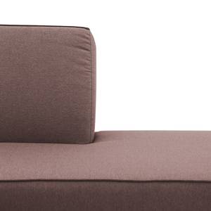 Ecksofa Dallas Webstoff Webstoff Milan: Grau-Braun - Longchair davorstehend rechts